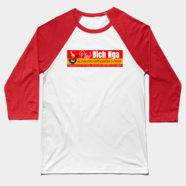 Pho Bich Nga Vietnamese Cuisine Baseball T-Shirt by INLE Designs